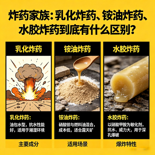 永康炸药家族：乳化炸药、铵油炸药、水胶炸药到底有什么区别？